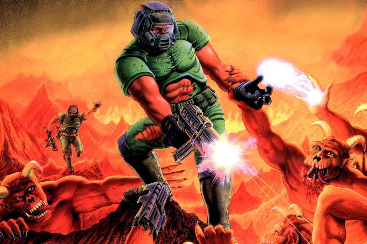 Game art for Doom II, one of the best Doom games in the franchise.