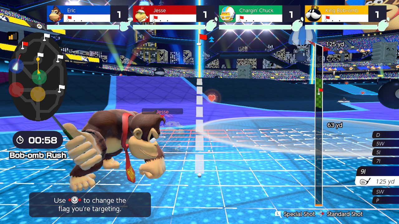 Donkey Kong competing in Bob-omb Rush