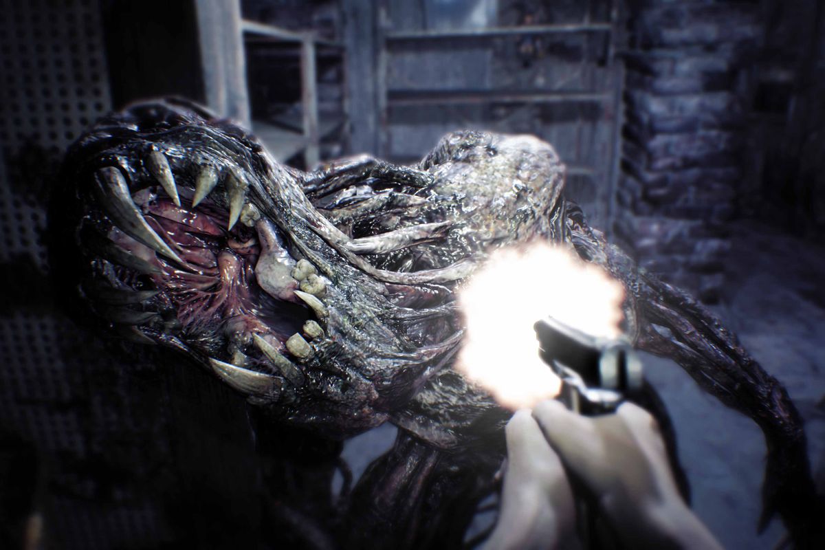 A chomping Molded in Resident Evil 7