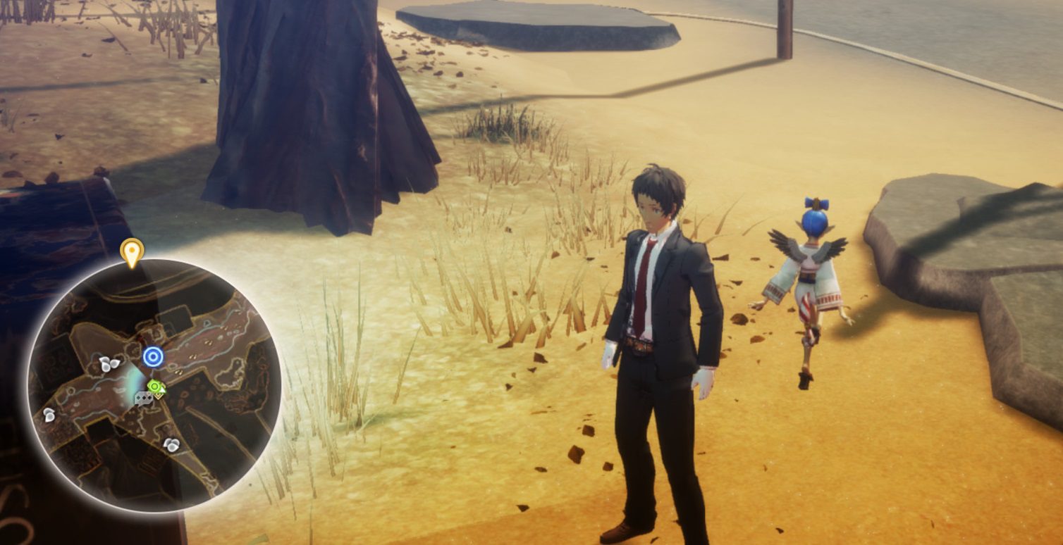 Adachi in Shin Megami Tensei V with a Persona mod