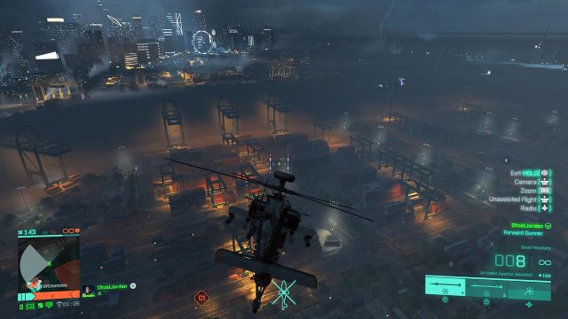 Flying a chopper above the chaos