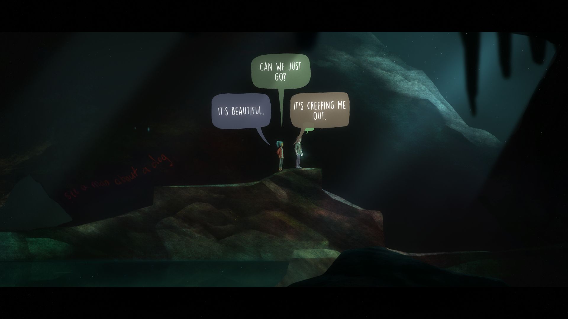 Choice-based preview text in Oxenfree