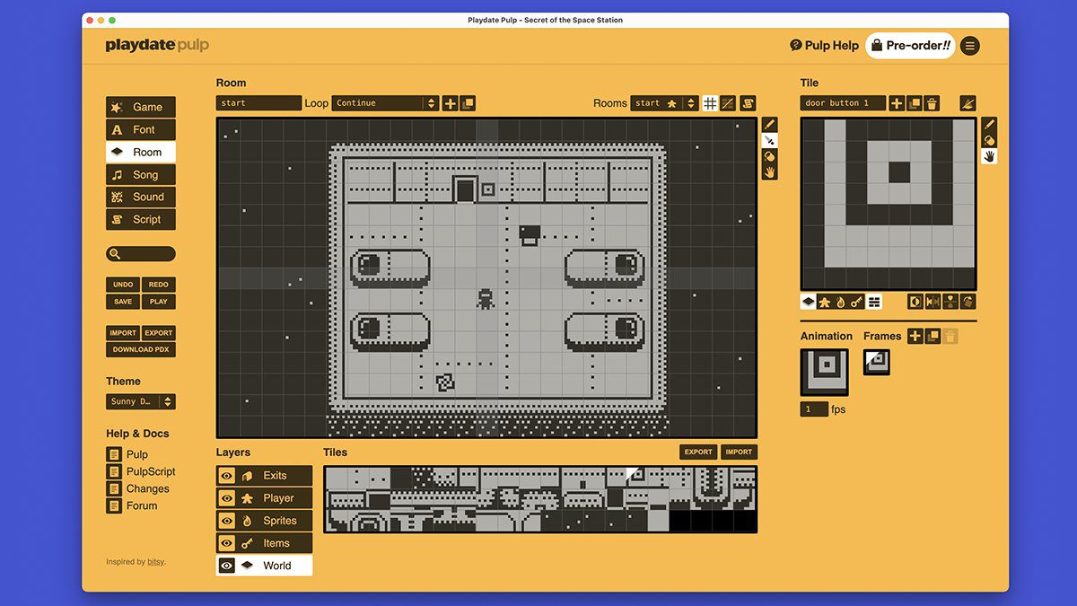 Make games using Playdate Pulp