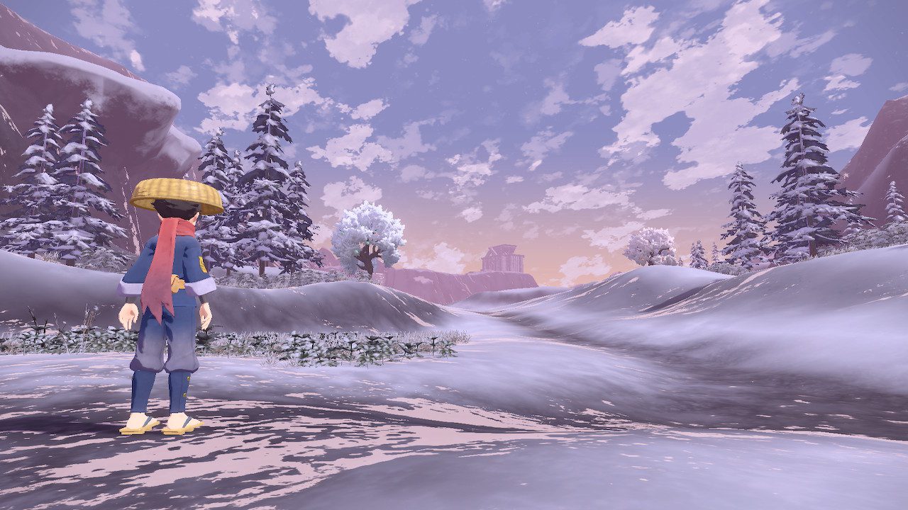 Review: Pokemon Legends: Arceus snow area screenshot