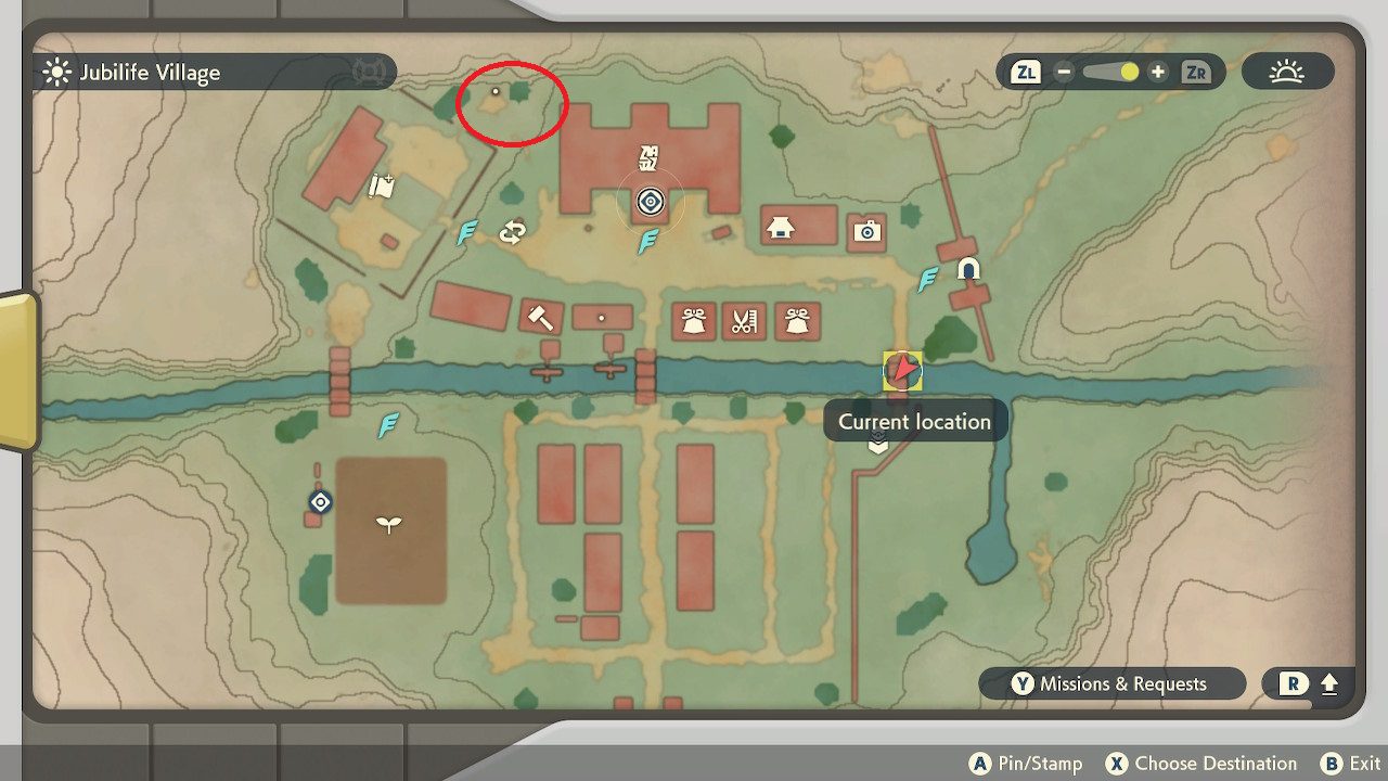 Pokemon Legends: Arceus charm map location for Lucille