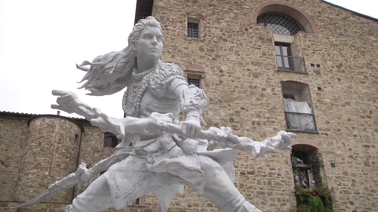 aloy statue horizon forbidden west italy