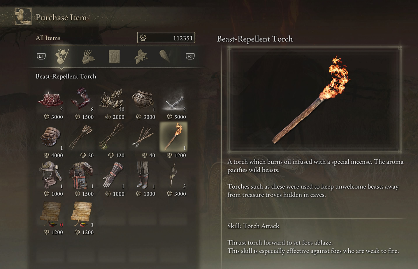 Beast-Repellent Torch item description