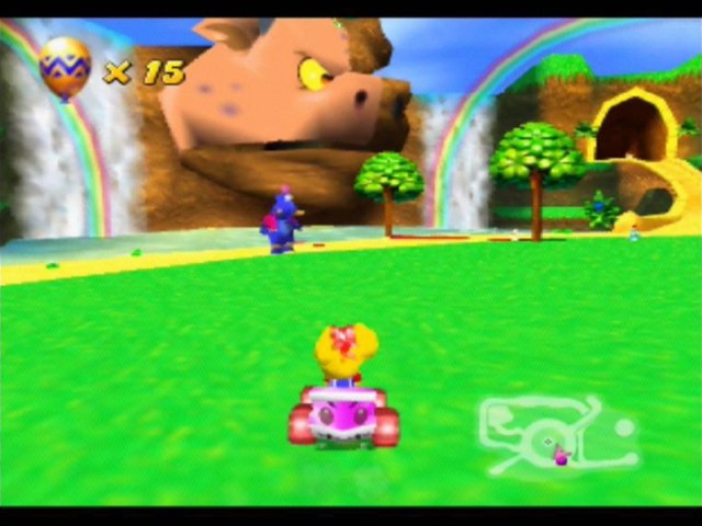 Diddy Kong Racing Looking at Wizpig's door thing.