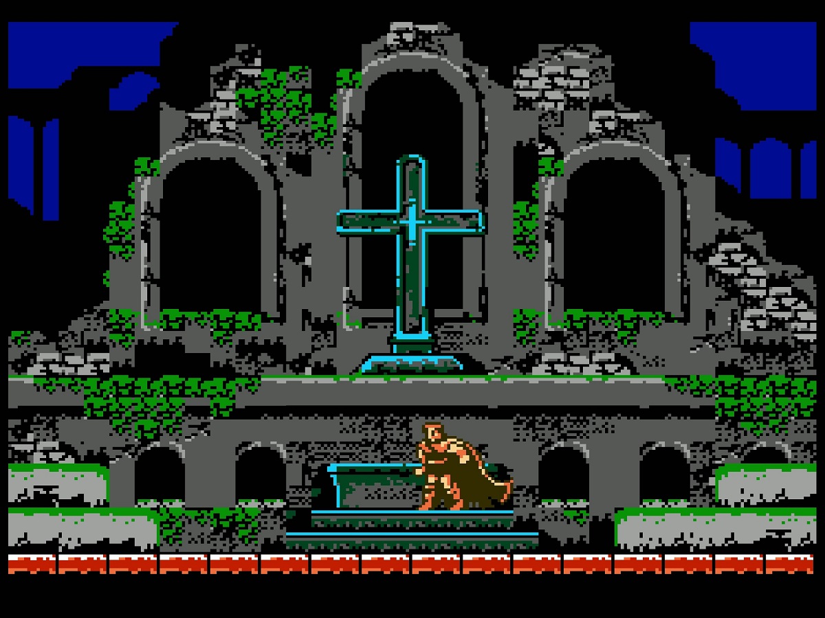 Castlevania 3 NES Trevor Belmont at Altar.