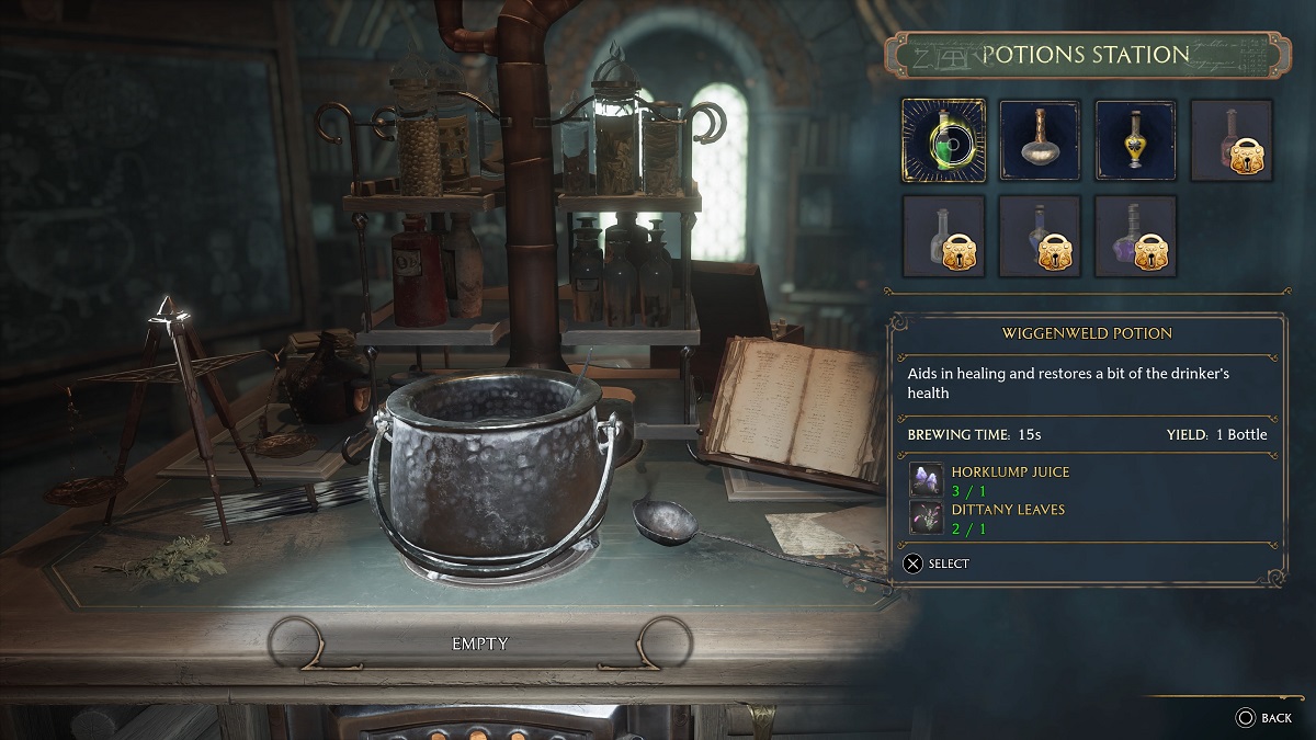 Brew Wiggenweld Potions in Hogwarts Legacy