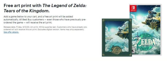 Zelda preorder bonuses