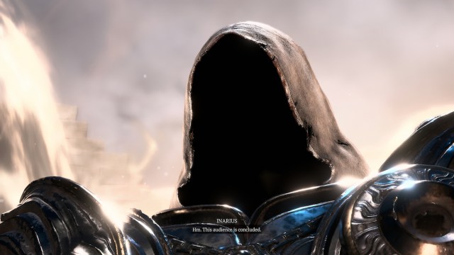 Closeup of Inarius in a Diablo 4 Cinematic