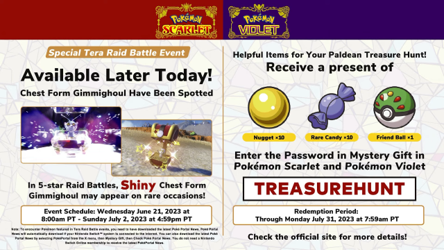 Pokemon Scarlet Pokemon events