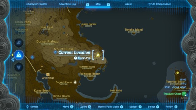 Map pinpointing Cape Cales Cliffside Cave