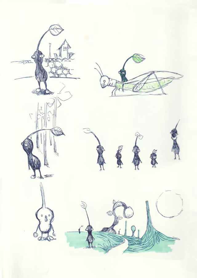 Pikmin rough sketches