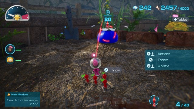 Blue Onion being collected in Pikmin 4.