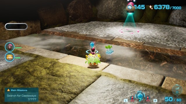 Frozen water in Aquiferous Summit in Pikmin 4.