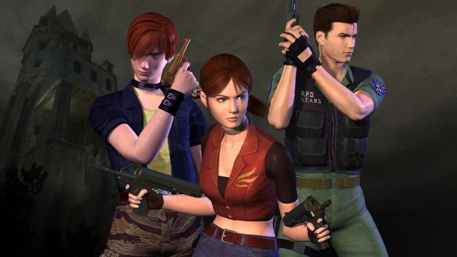 Resident Evil Code Veronica: Steve Burnside, Claire Redfield, and Chris Redfield.