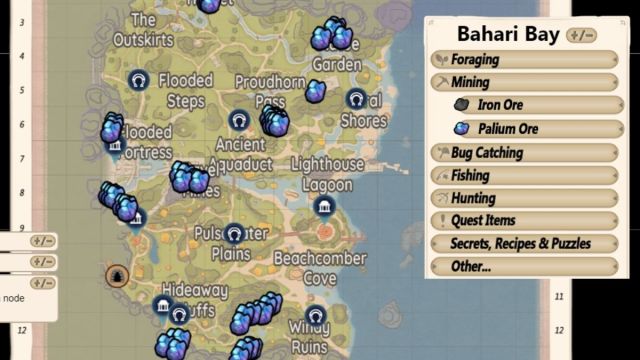 All Palium Ores locations in Palia