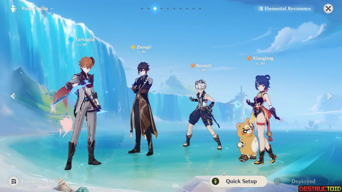 A Genshin Impact team optimized for Vaporize