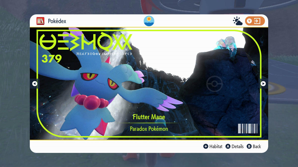 Paradox Pokemon Flutter Mane in Pokemon Scarlet & Violet