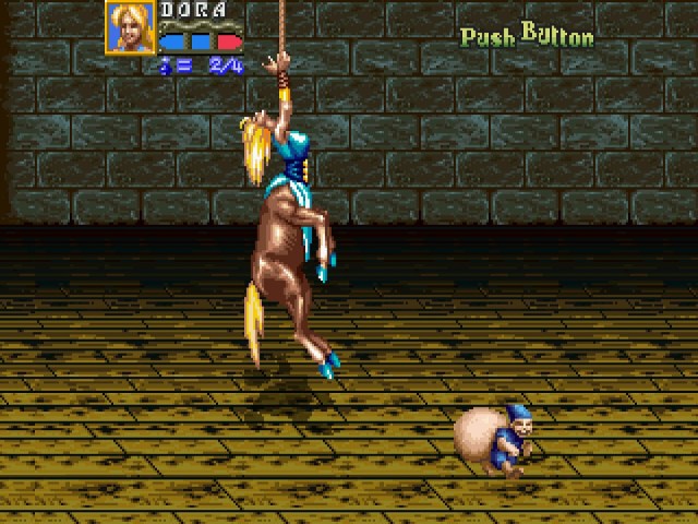 Golden Axe Revenge of Death Adder Dora strung up