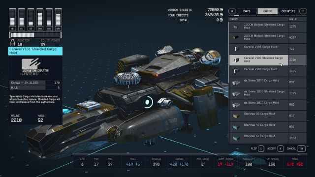 Shielded Cargo Options in Starfield