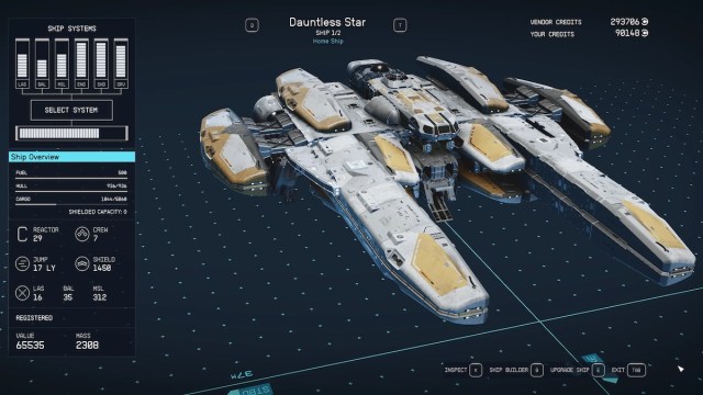 Dauntless Star spaceship in Starfield.