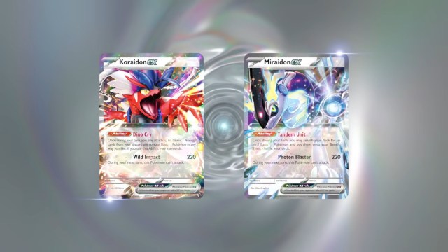 Koraidon and Miraidon cards in Pokemon TCG.