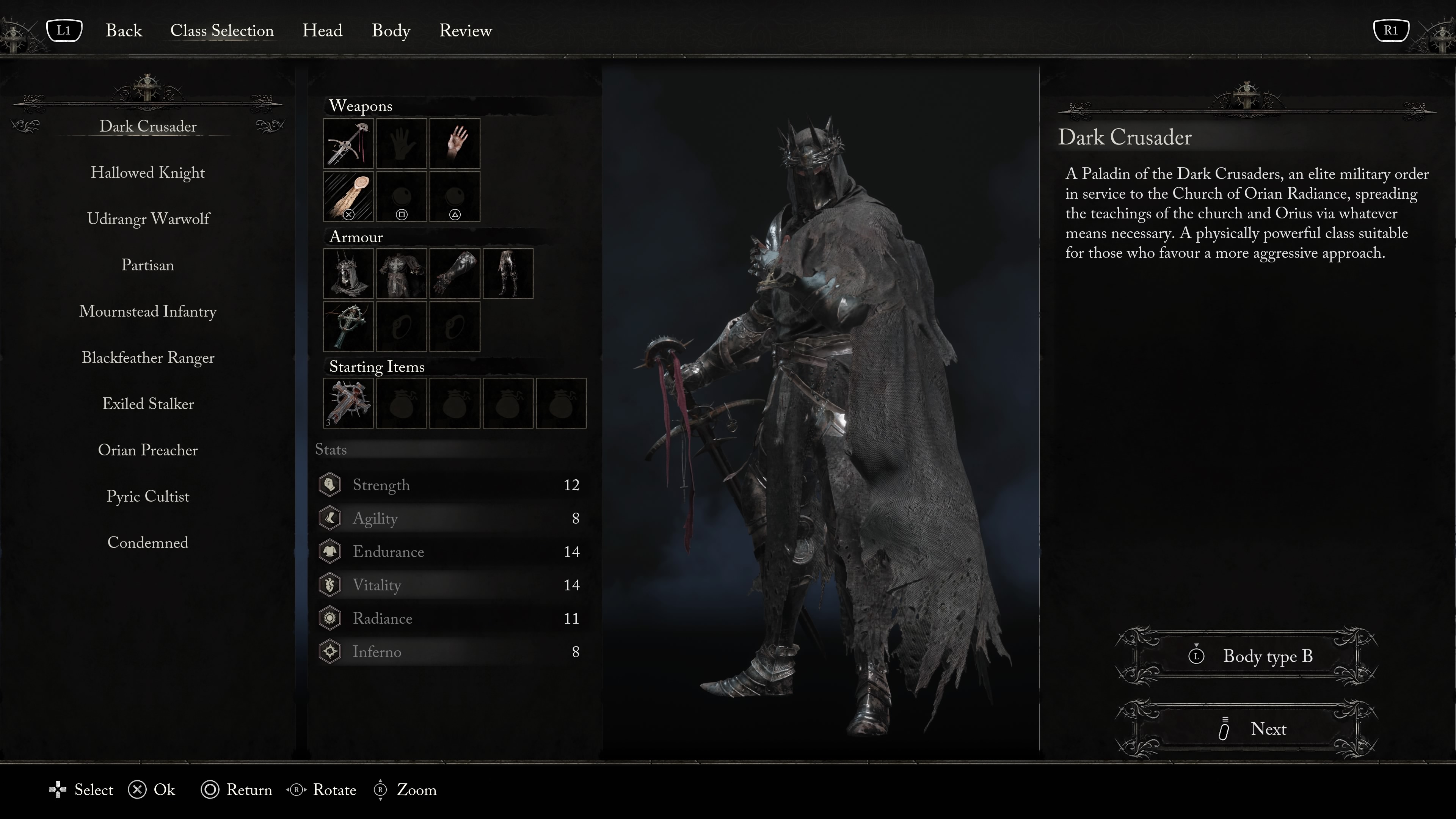 Lords of the fallen Best Class Dark Crusader