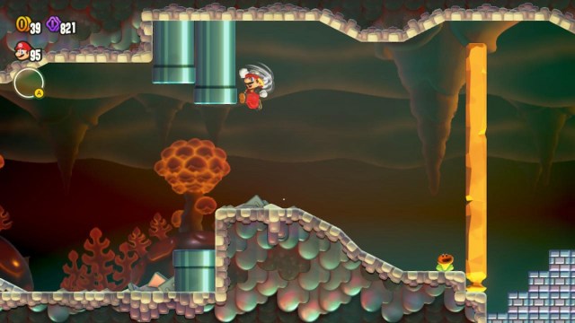 Finding the secret exit in the Rrrumbas Rule in Super Mario Bros. Wonder