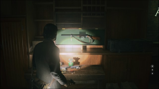 Double-barrel shotgun in Alan Wake 2.