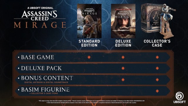 All editions of Assassin's Creed: Mirage.