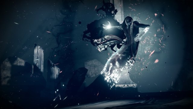 A screenshot of the Taken Awoken Witch boss from Destiny 2.