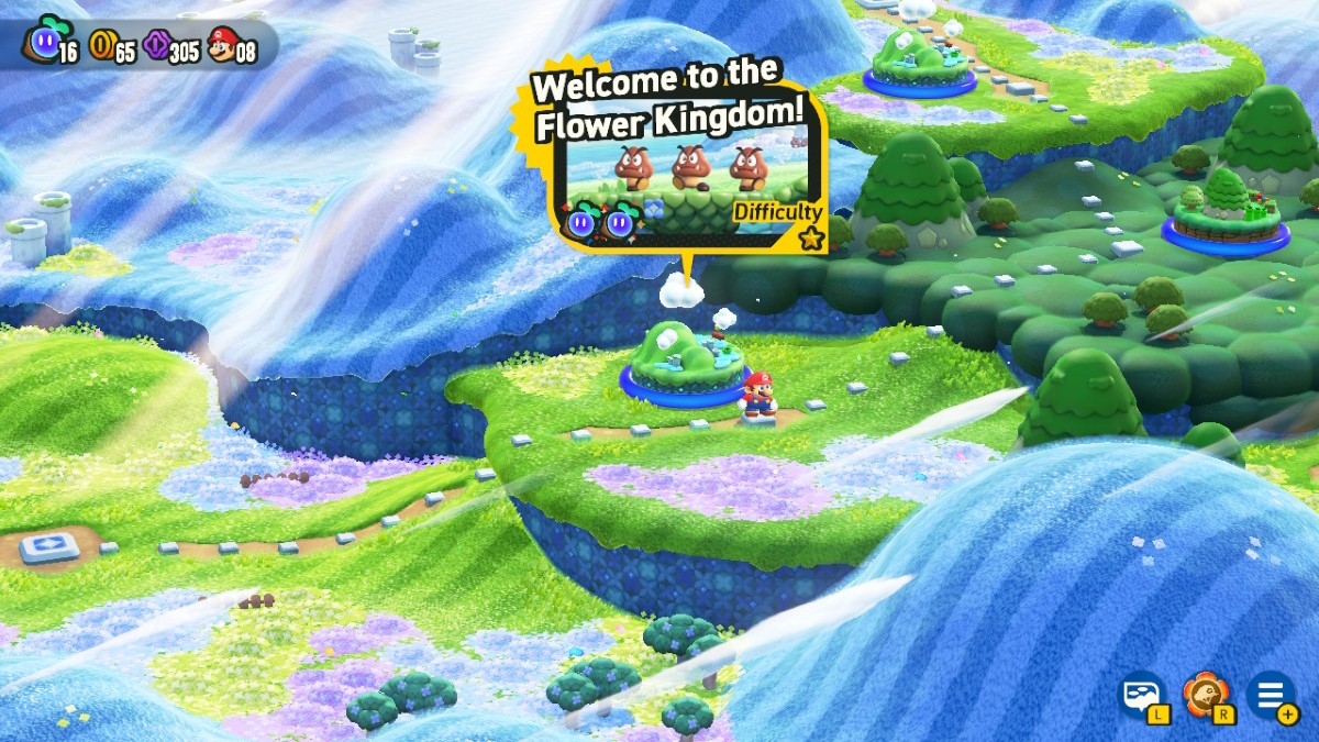 welcome to flower kingdom level start in super mario bros wonder