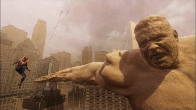 Web-swinging in Spider-Man 2.