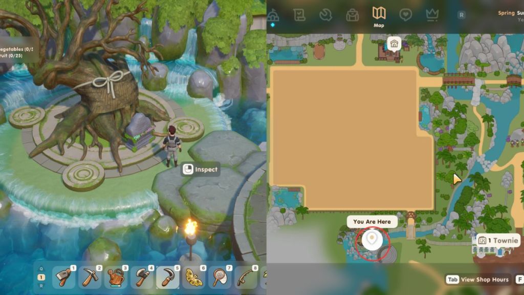 Coral Island Mysterious Dream quest - Second Sacred tree location