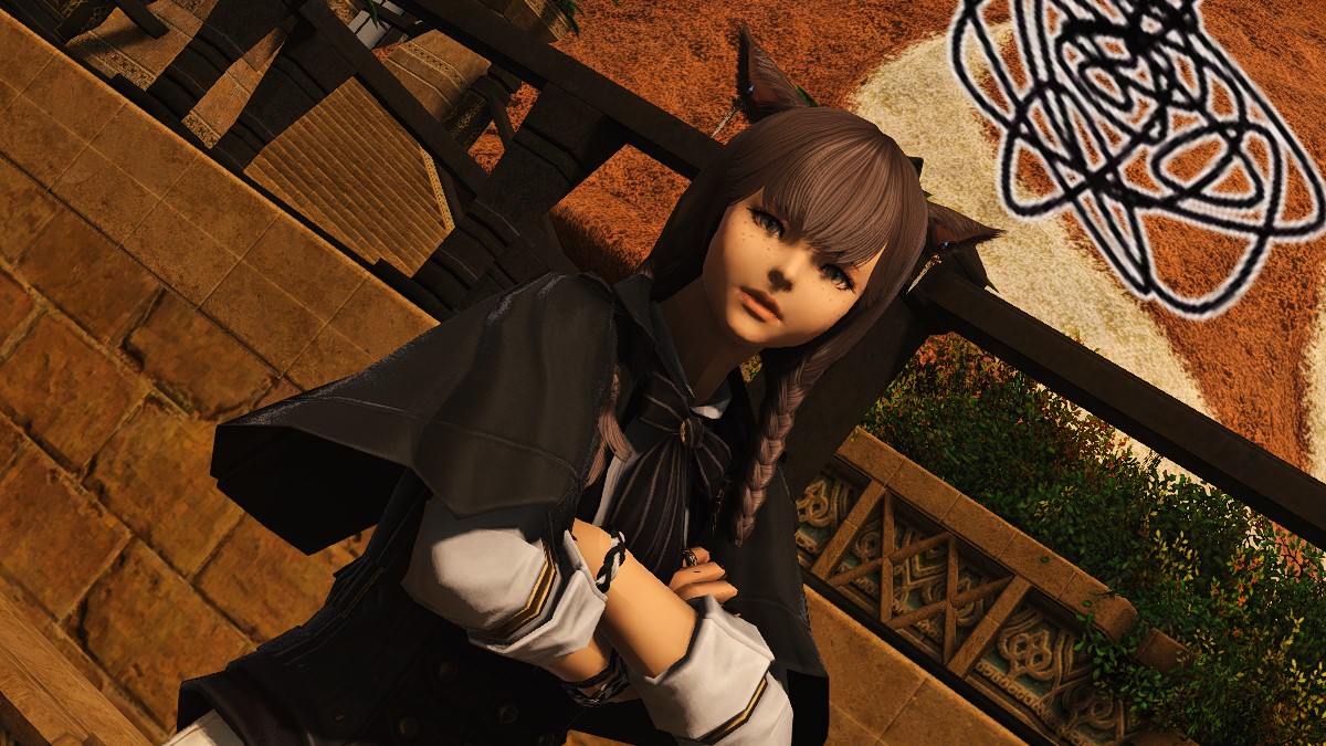 An FFXIV miqote doing the annoyed emote, as the game frustrates users looking for a Callback Campaign email