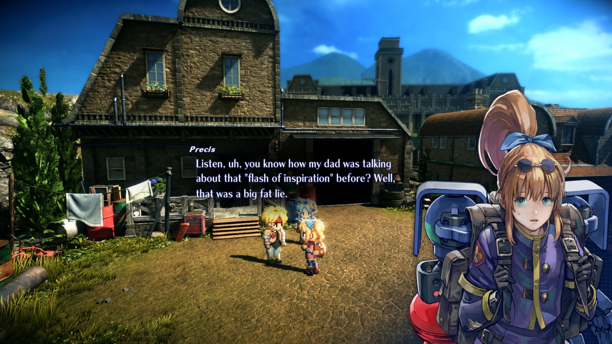 Precis in her Private Action, she explains her dad's interactions after meeting her in Star Ocean Second Story R