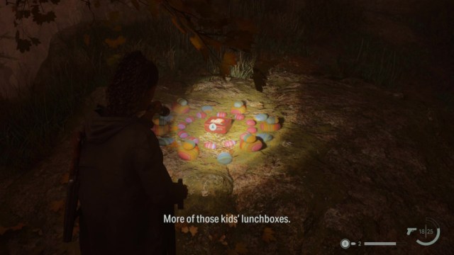 All lunchbox locations in Alan Wake 2 in the woods