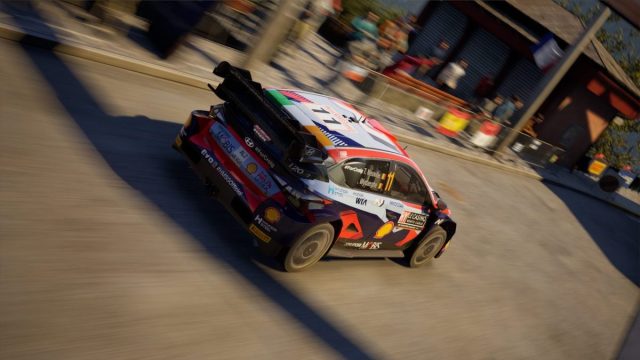 a hyundai rally car in ea sports wrc