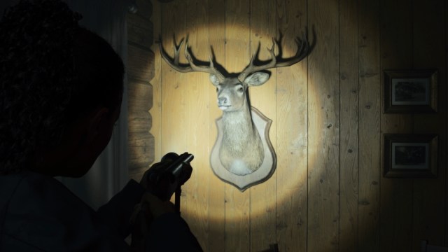 Ranger cabin deer head in Alan Wake 2.