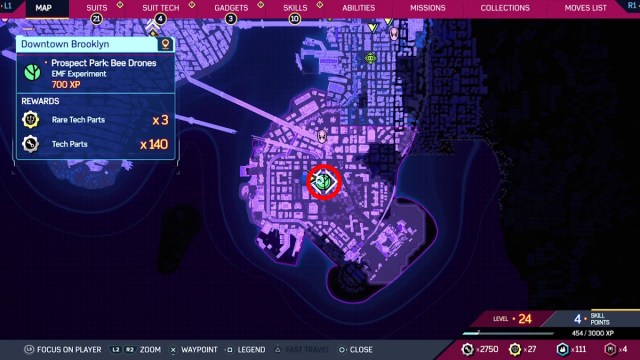 All EMF experiment locations in Spider-Man 2 downtown brooklyn location