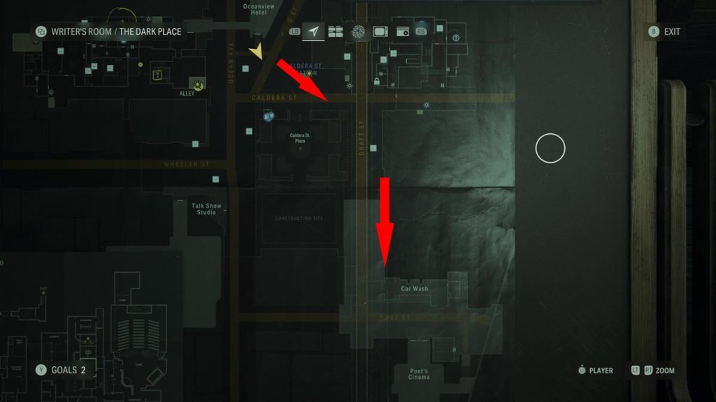 Alan Wake 2 – Initiation 8: Zane's Film walkthrough and guide map to cinema