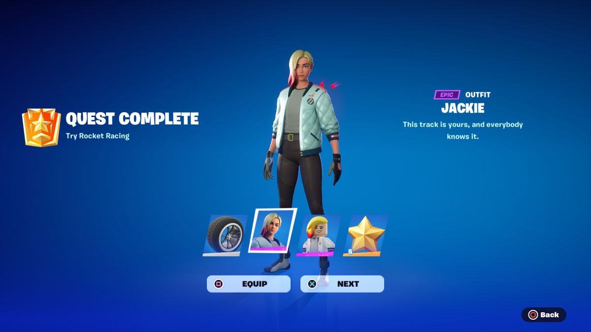 Jackie Fortnite Rocket Racing