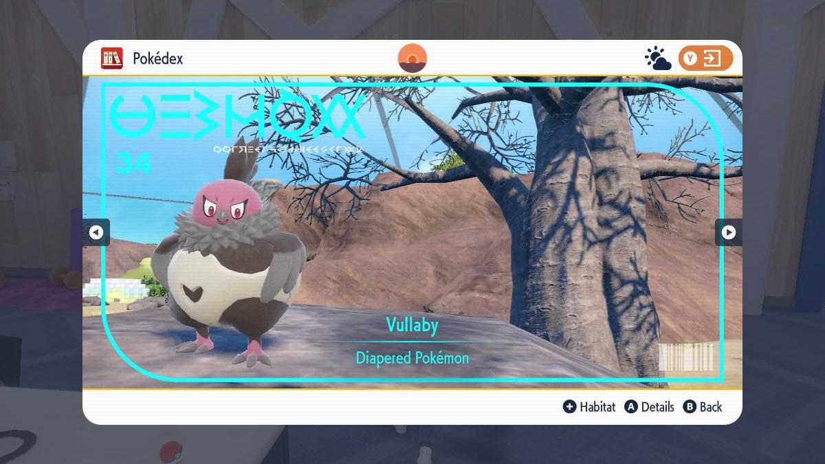 Vullaby in Pokemon Scarlet and Violet The Indigo Disk DLC