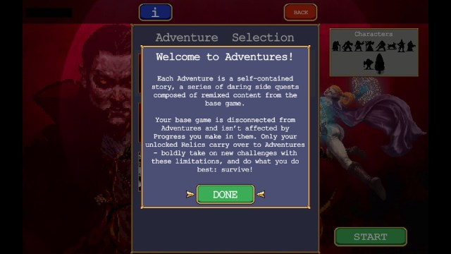 Vampire Survivor Adventure Mode