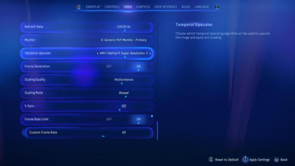 locking the frame rate in avatar frontiers of pandora