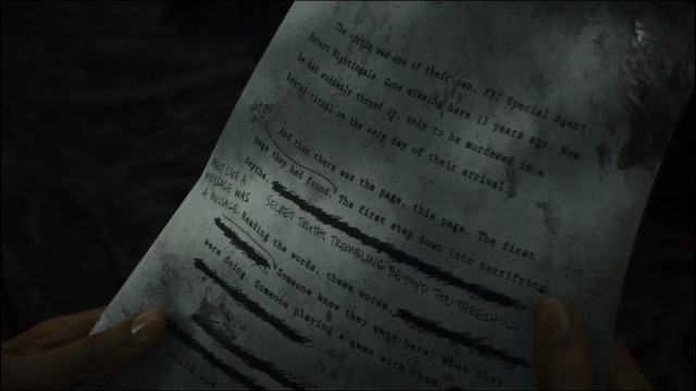 Manuscript in Alan Wake 2.