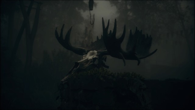 Moose skull in Alan Wake 2.